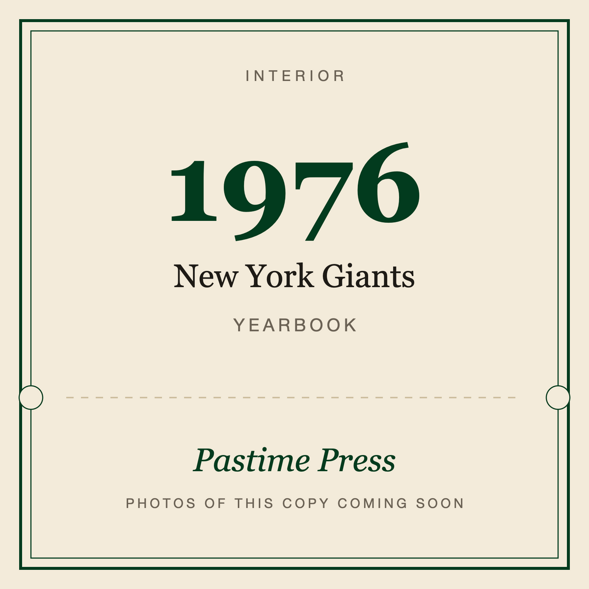 1976 New York Giants Football Yearbook, interior