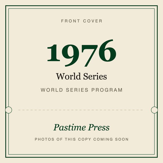 1976 World Series Program, front cover