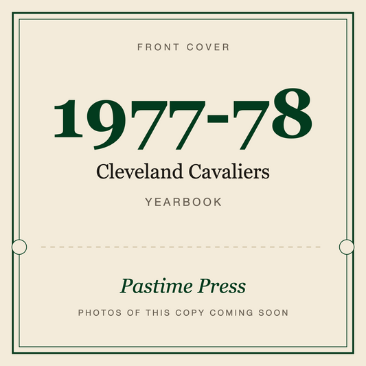 1977-78 Cleveland Cavaliers Yearbook, front cover