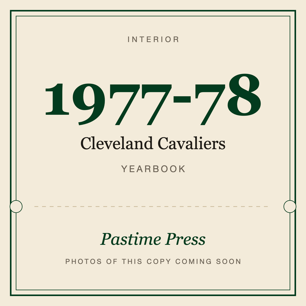 1977-78 Cleveland Cavaliers Yearbook, interior