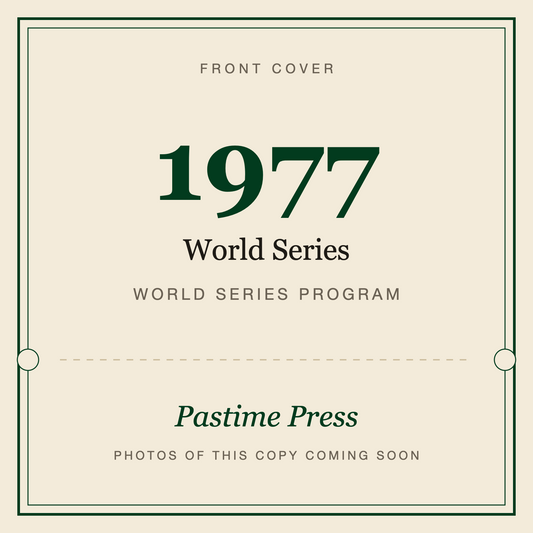 1977 World Series Program, front cover
