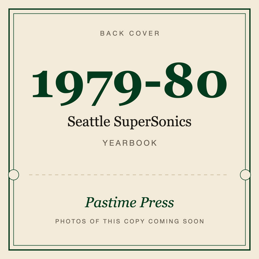 1979-80 Seattle SuperSonics Yearbook, back cover