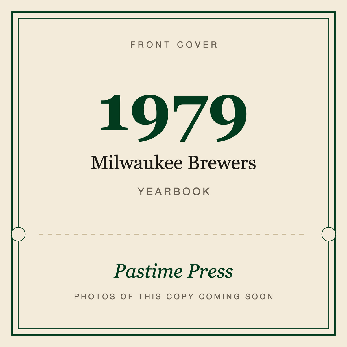 1979 Milwaukee Brewers Yearbook, front cover