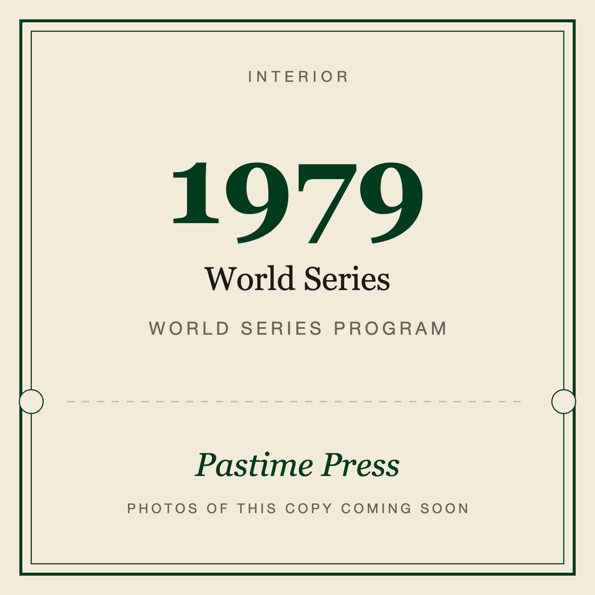 1979 World Series Program, interior
