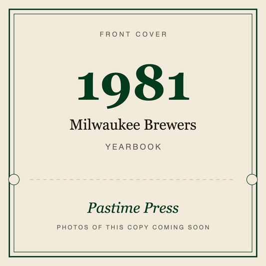 1981 Milwaukee Brewers Yearbook, front cover