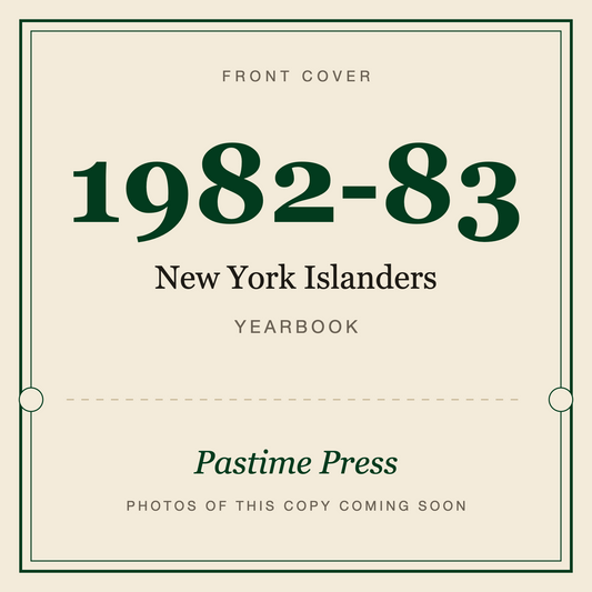 1982-83 New York Islanders Yearbook, front cover
