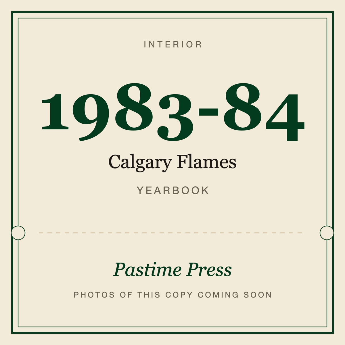 1983-84 Calgary Flames Yearbook, interior