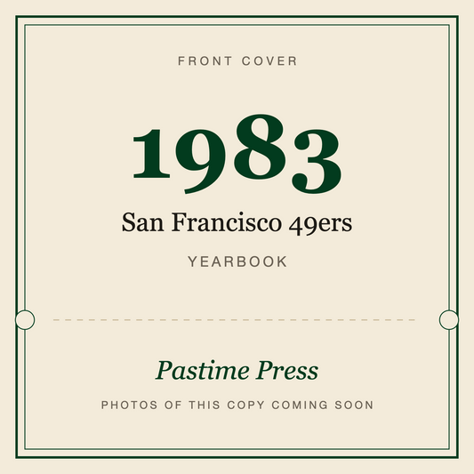 1983 San Francisco 49ers Yearbook, front cover