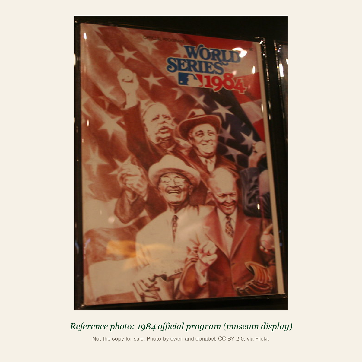 1984 World Series Program: reference photo 1 (1984 official program (museum display))