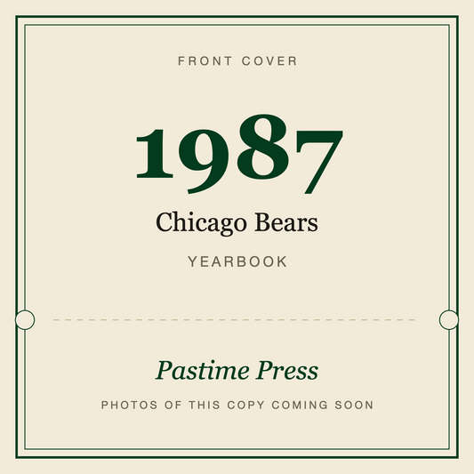 1987 Chicago Bears Yearbook, front cover
