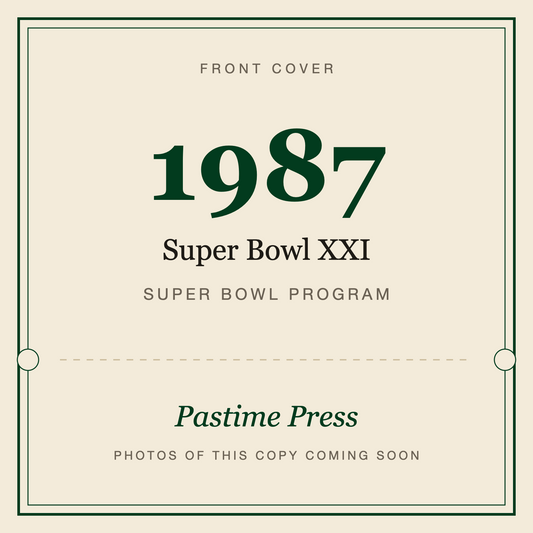 1987 Super Bowl XXI Program, front cover