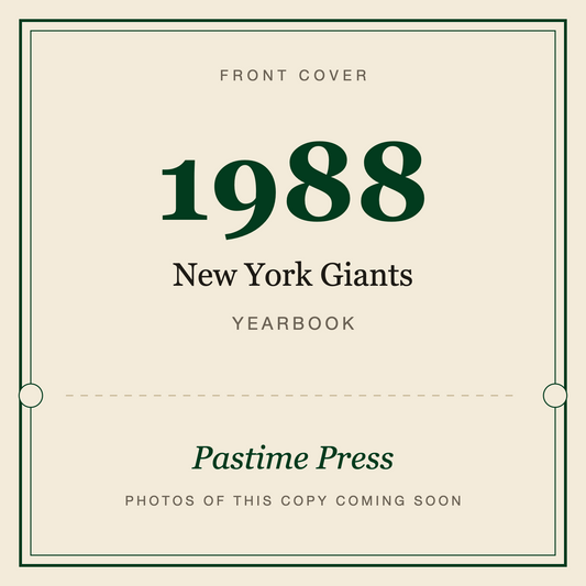 1988 New York Giants Football Yearbook, front cover