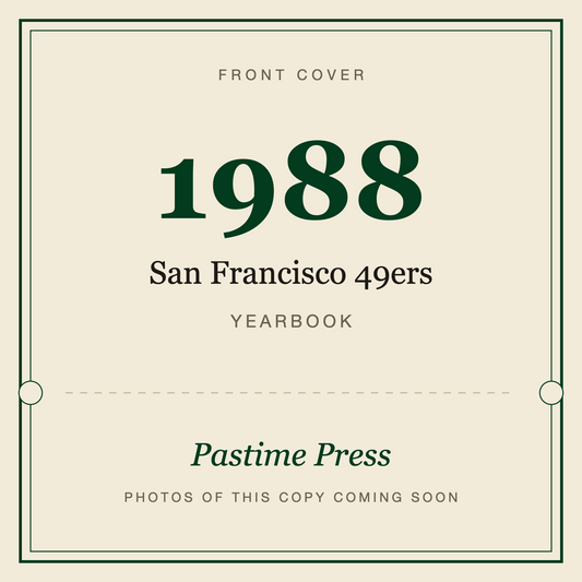 1988 San Francisco 49ers Yearbook, front cover