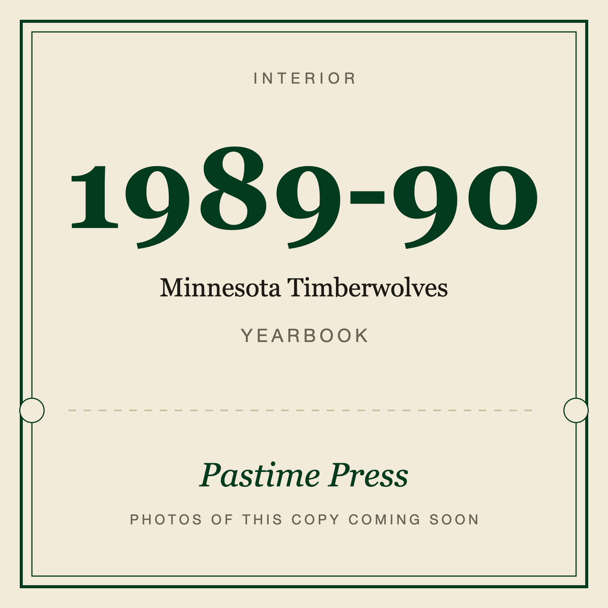 1989-90 Minnesota Timberwolves Yearbook, interior