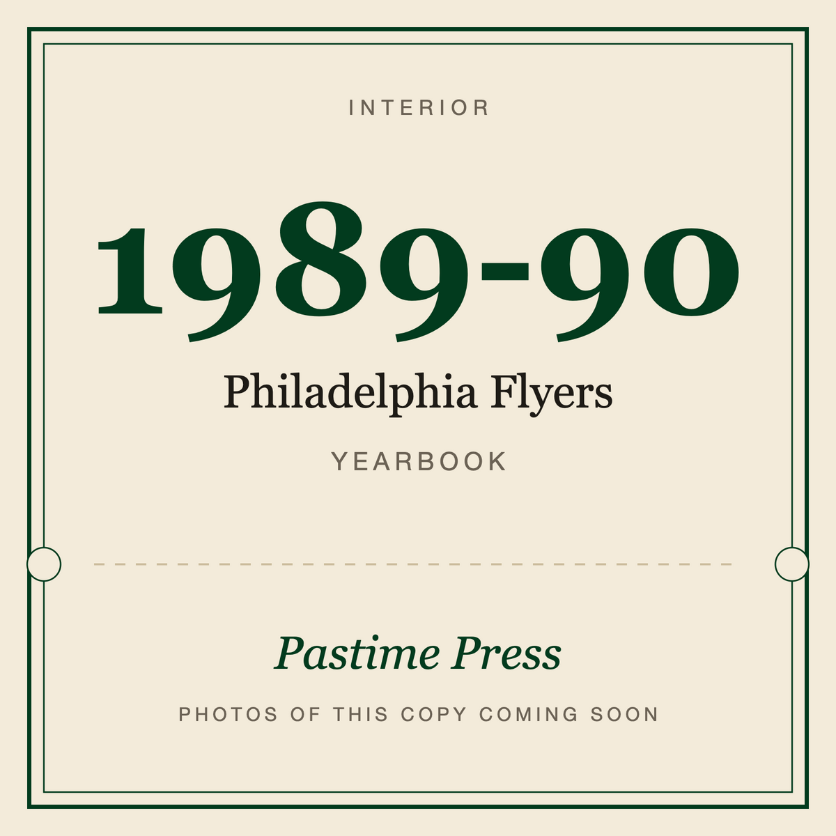 1989-90 Philadelphia Flyers Yearbook, interior