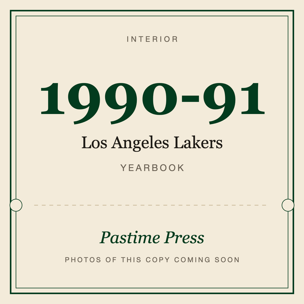 1990-91 Los Angeles Lakers Yearbook, interior