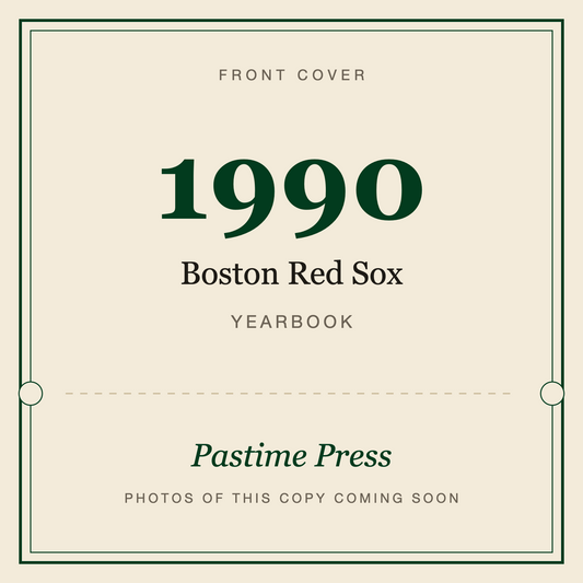 1990 Boston Red Sox Yearbook, front cover