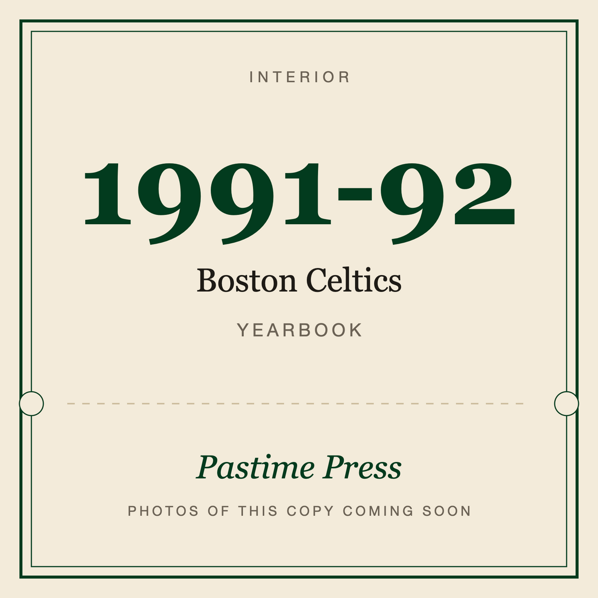 1991-92 Boston Celtics Yearbook, interior