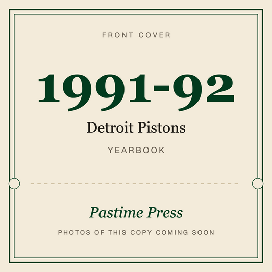 1991-92 Detroit Pistons Yearbook, front cover