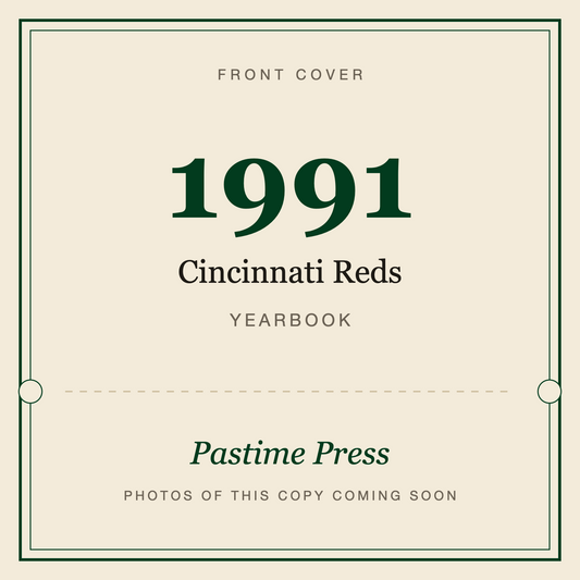 1991 Cincinnati Reds Yearbook, front cover