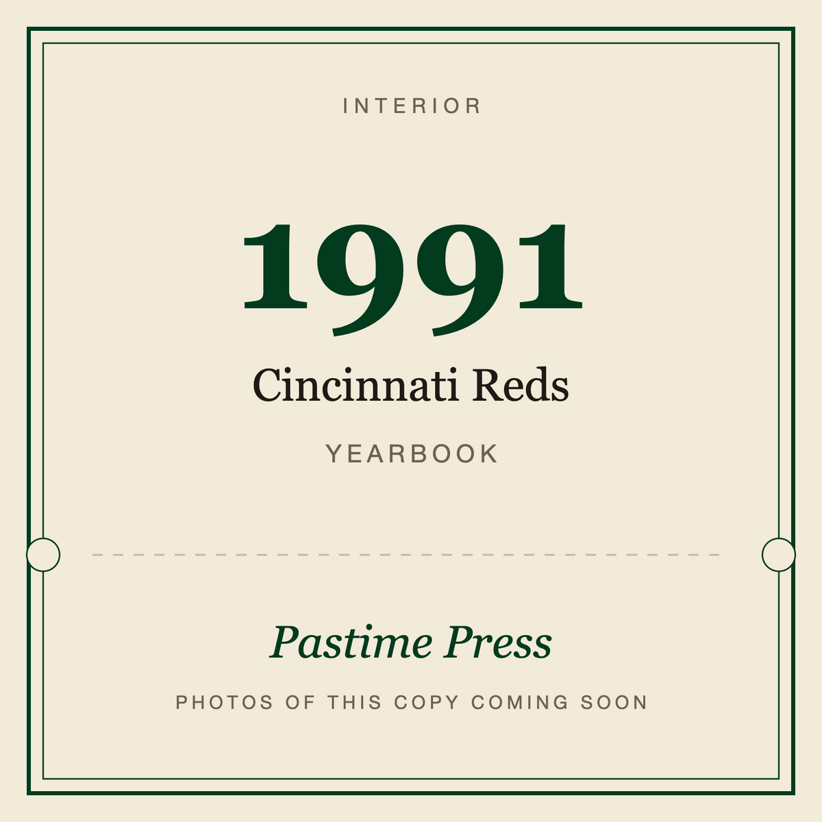 1991 Cincinnati Reds Yearbook, interior