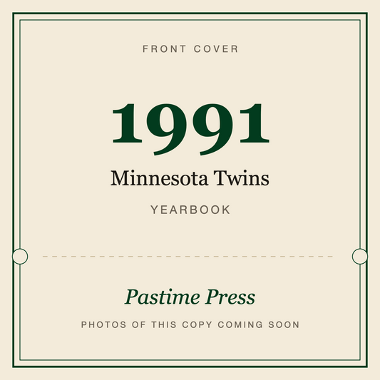 1991 Minnesota Twins Yearbook, front cover