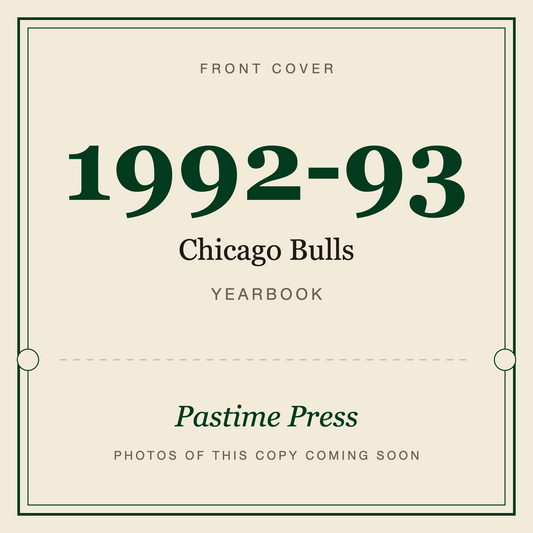 1992-93 Chicago Bulls Yearbook, front cover