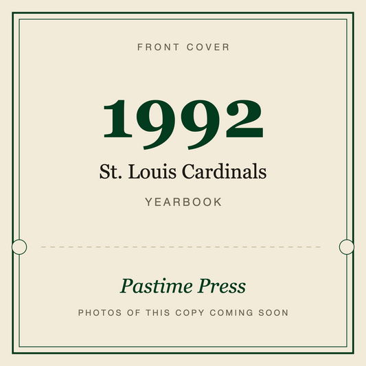 1992 St. Louis Cardinals Yearbook, front cover