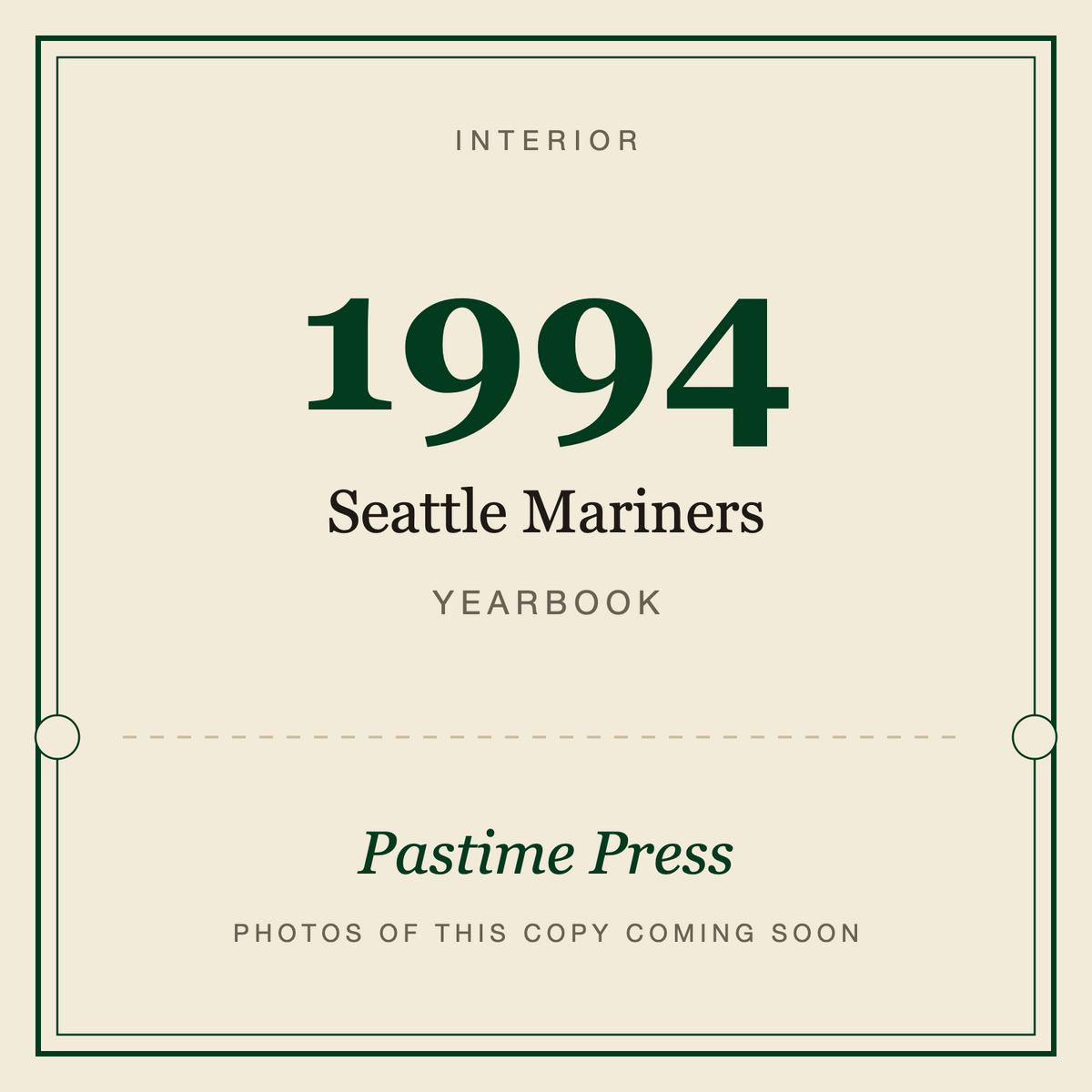 1994 Seattle Mariners Yearbook, interior