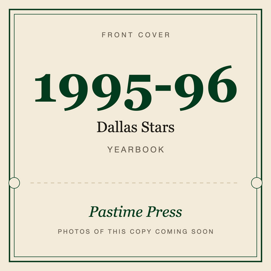 1995-96 Dallas Stars Yearbook, front cover