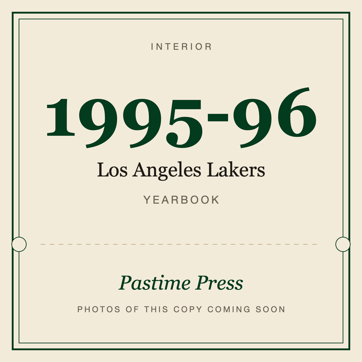 1995-96 Los Angeles Lakers Yearbook, interior