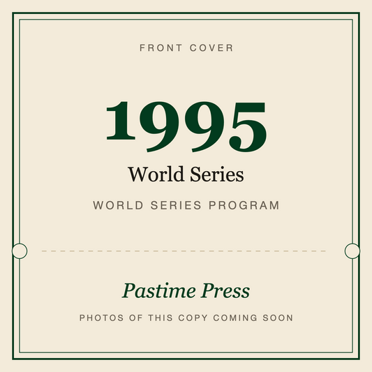 1995 World Series Program, front cover