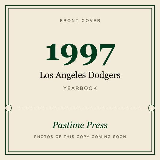 1997 Los Angeles Dodgers Yearbook, front cover
