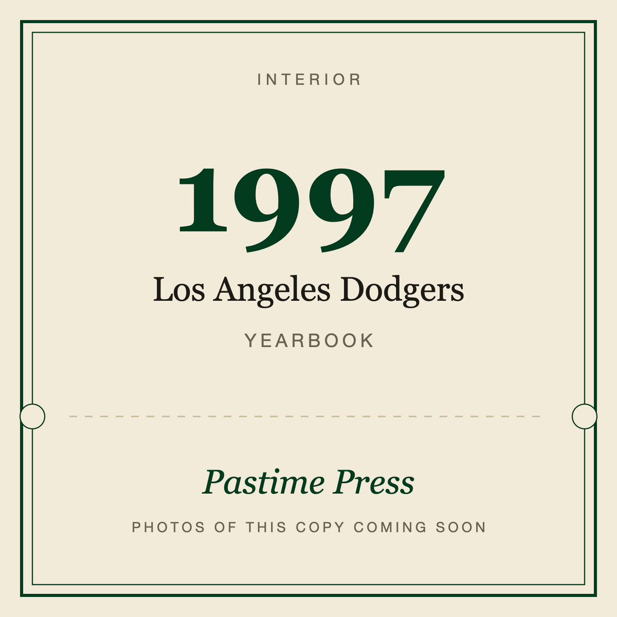 1997 Los Angeles Dodgers Yearbook, interior