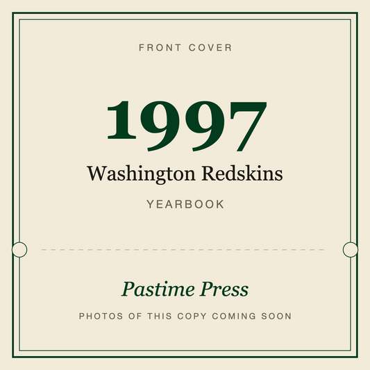 1997 Washington Redskins Yearbook, front cover
