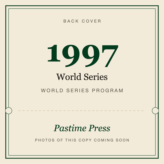 1997 World Series Program, back cover