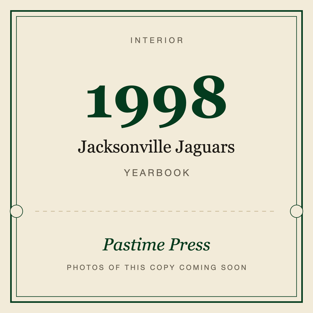 1998 Jacksonville Jaguars Yearbook, interior