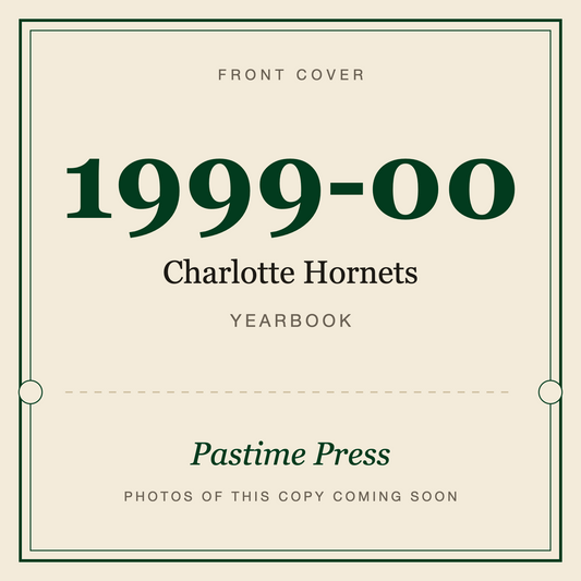 1999-00 Charlotte Hornets Yearbook, front cover