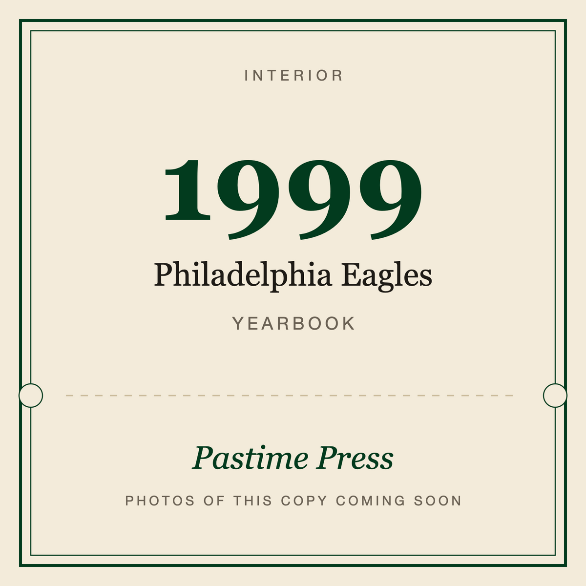 1999 Philadelphia Eagles Yearbook, interior