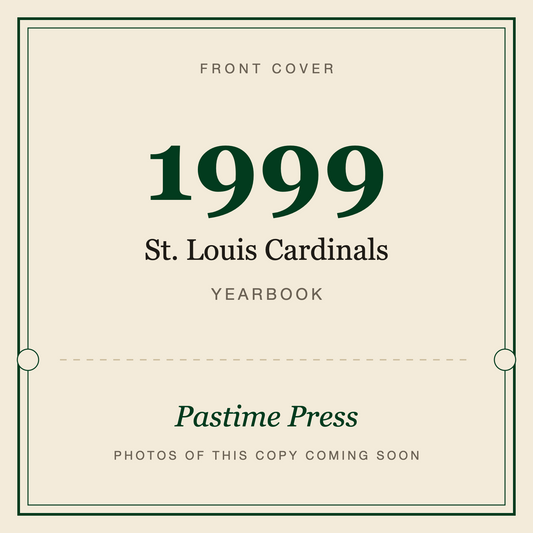 1999 St. Louis Cardinals Yearbook, front cover
