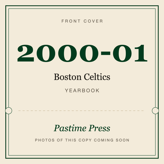 2000-01 Boston Celtics Yearbook, front cover