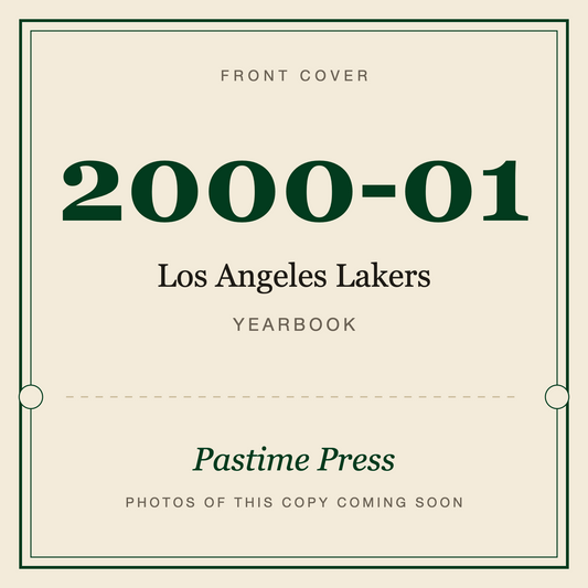 2000-01 Los Angeles Lakers Yearbook, front cover