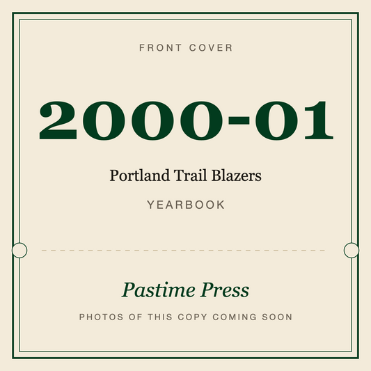 2000-01 Portland Trail Blazers Yearbook, front cover