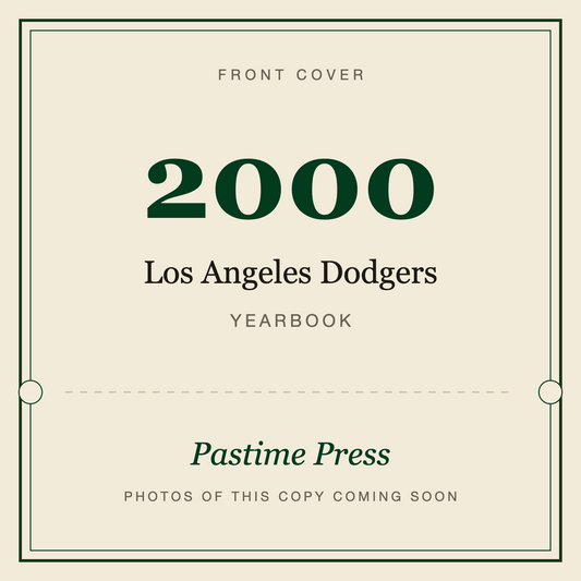 2000 Los Angeles Dodgers Yearbook, front cover