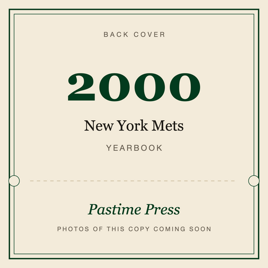 2000 New York Mets Yearbook, back cover