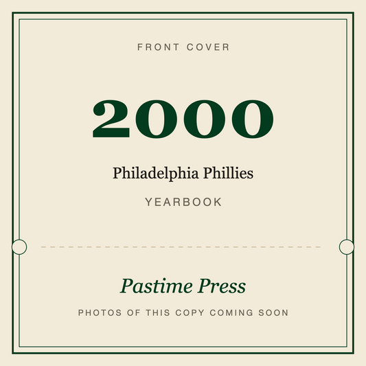2000 Philadelphia Phillies Yearbook, front cover