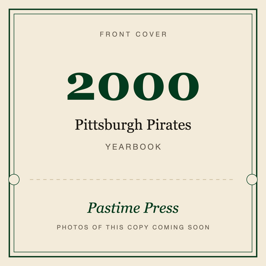 2000 Pittsburgh Pirates Yearbook, front cover
