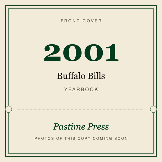 2001 Buffalo Bills Yearbook, front cover
