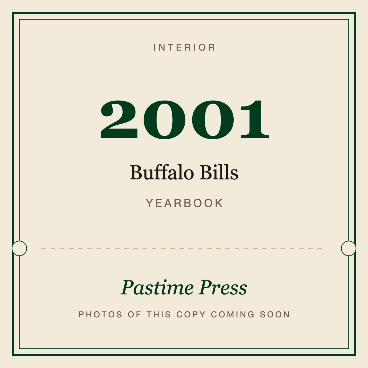 2001 Buffalo Bills Yearbook, interior