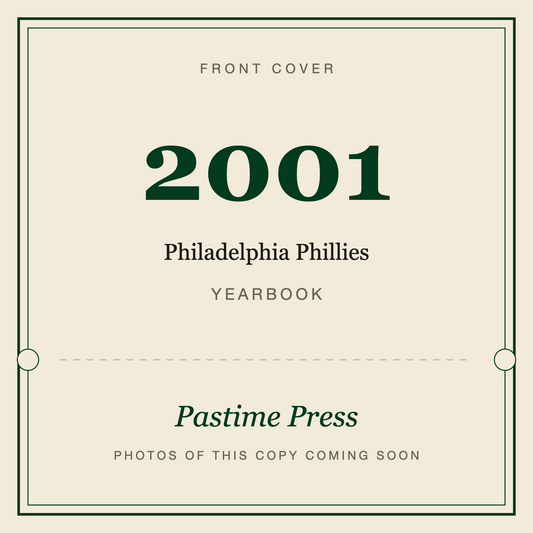 2001 Philadelphia Phillies Yearbook, front cover